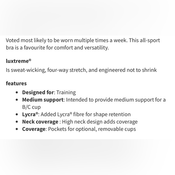 NEW Lululemon smooth cover bra velvet dust - Picture 7 of 7